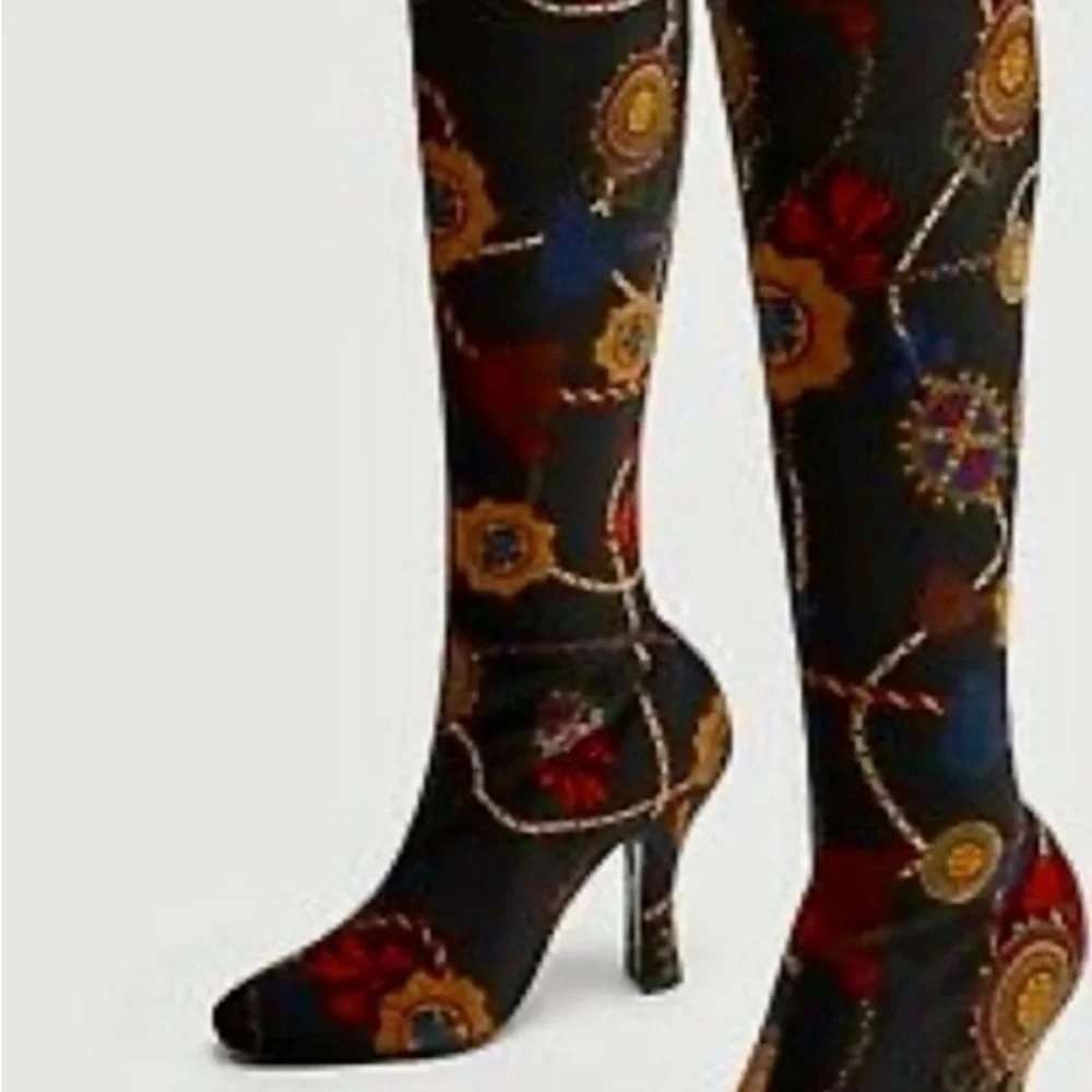 Gorgeous Over The Knee Print Boots - Picture 3 of 10